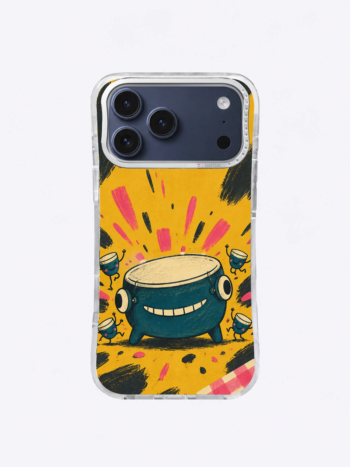 Wide Grin Beat artwork swatch for The Thunder Drum Picnic iPhone 17 Pro Max Case