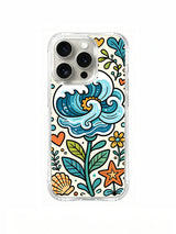 Tidal Bloom Garden iPhone 14 Pro case front view