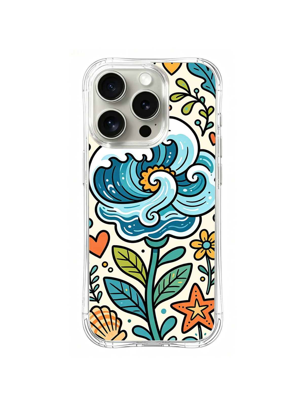 Ocean Bloom Crest iPhone 14 Pro case pattern