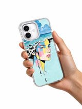 Tidal Mosaic ocean portrait phone case hand view