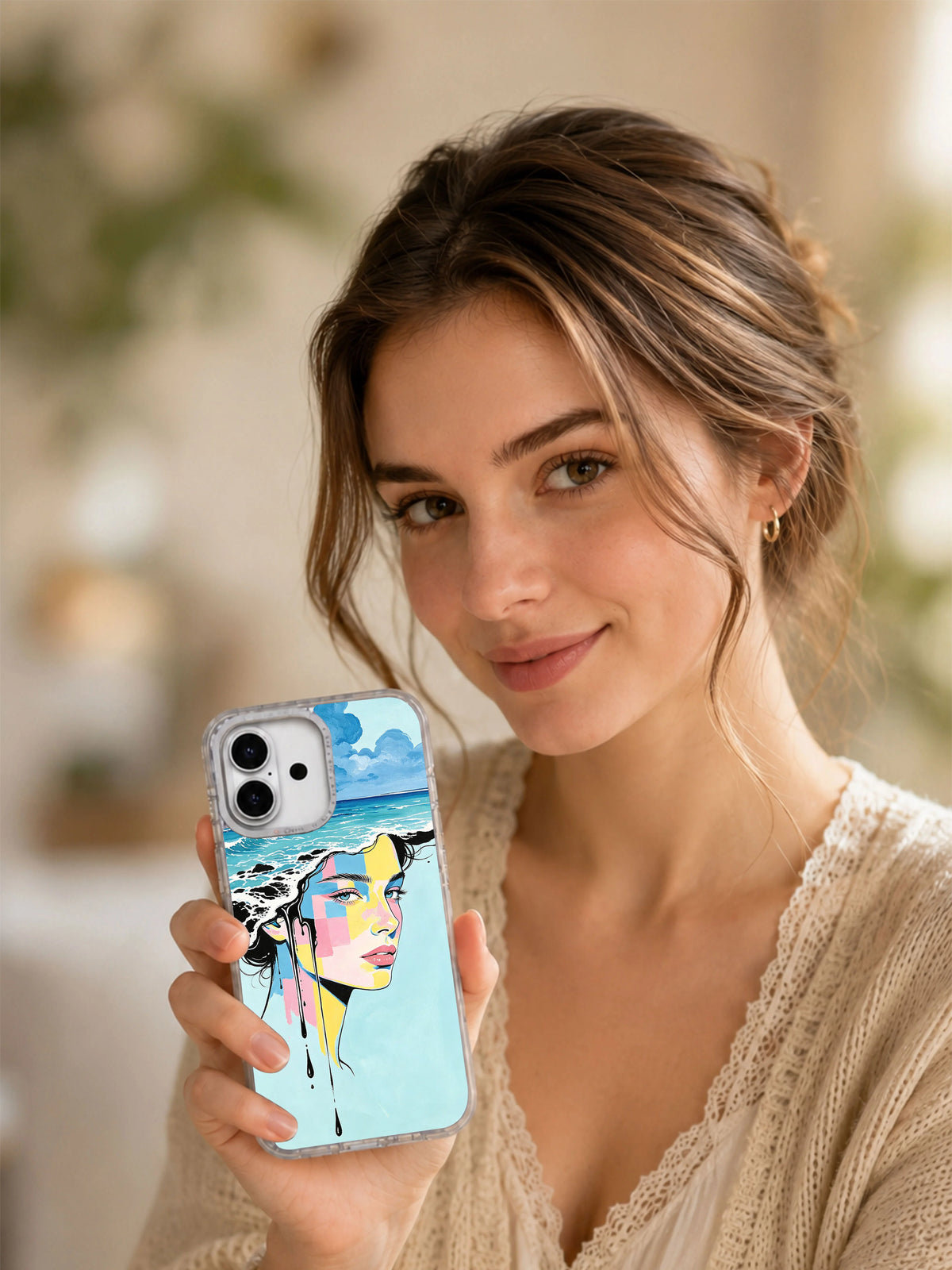 Tidal Mosaic coastal phone case lifestyle