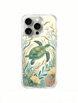 Tidal Turtle Garden iPhone 15 Pro Max case by Elowen Fern