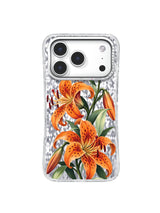 Mint Turn tiger lily artwork for iPhone 17 Pro case