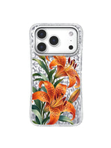 Spotted Wonder tiger lily artwork for iPhone 17 Pro case