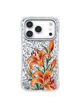 Tiger Lily Passage transparent iPhone case front view