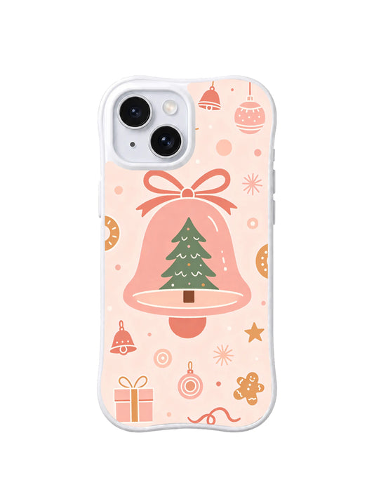 Bell-Sheltered Christmas Tree pink bell iPhone 14 Plus case by Merry Vellum