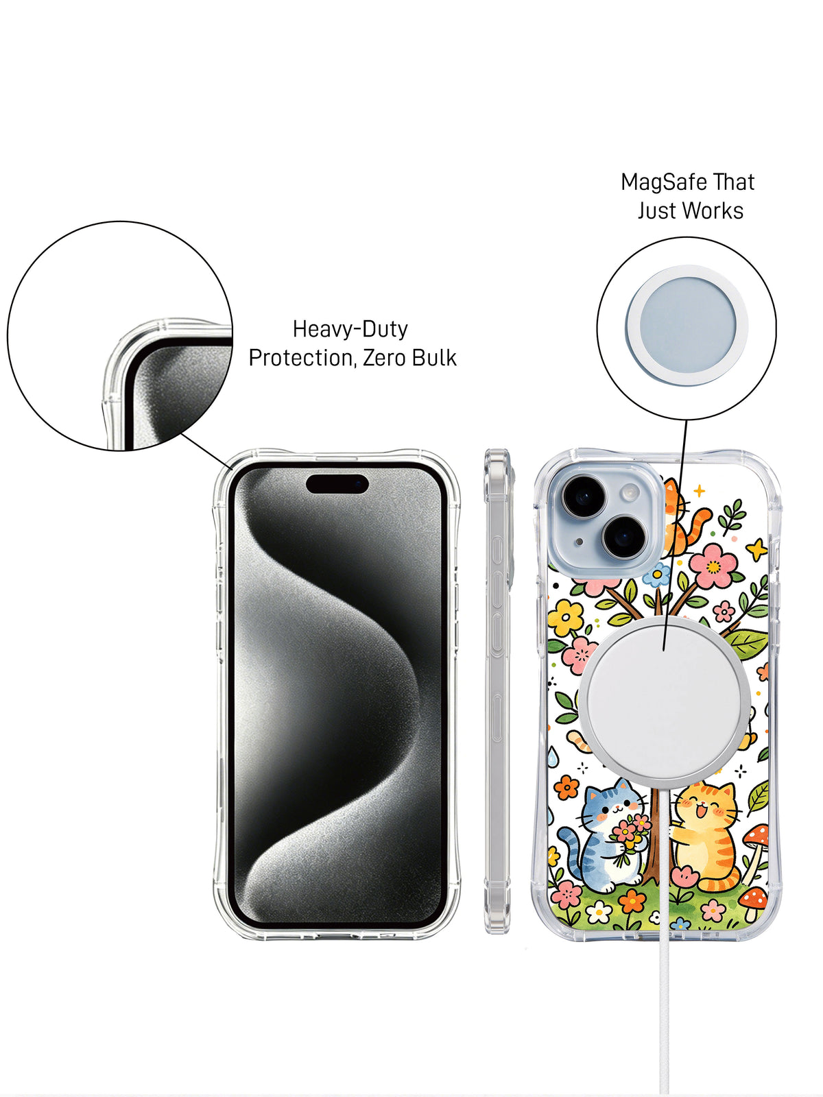 Supplied marketing graphic with unverified protection, fit or MagSafe statements
