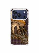 The Toadstool Waiting Room pinecone traveler iPhone 17 Pro case, pattern two