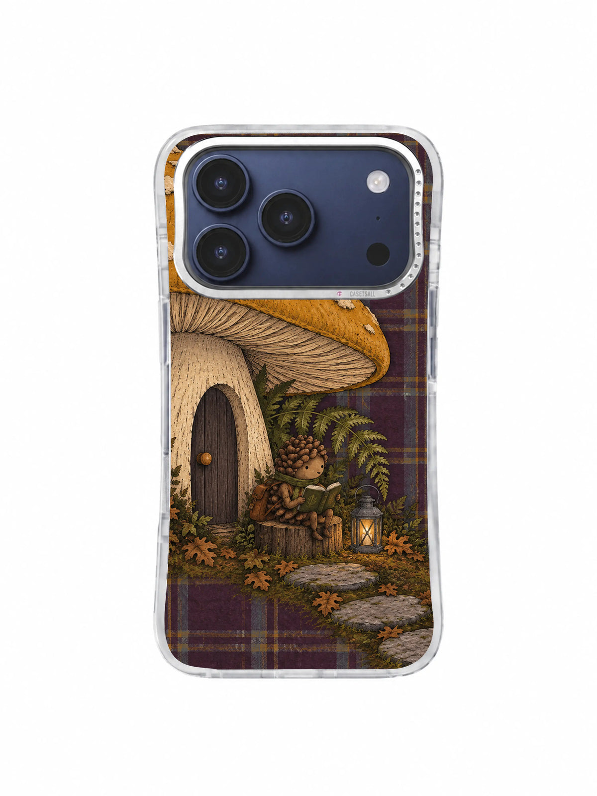 The Toadstool Waiting Room woodland pause iPhone 17 Pro case, pattern five