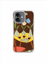 Coral Chair Adjournment tulip artwork on an iPhone 17 case by Mila Vardon