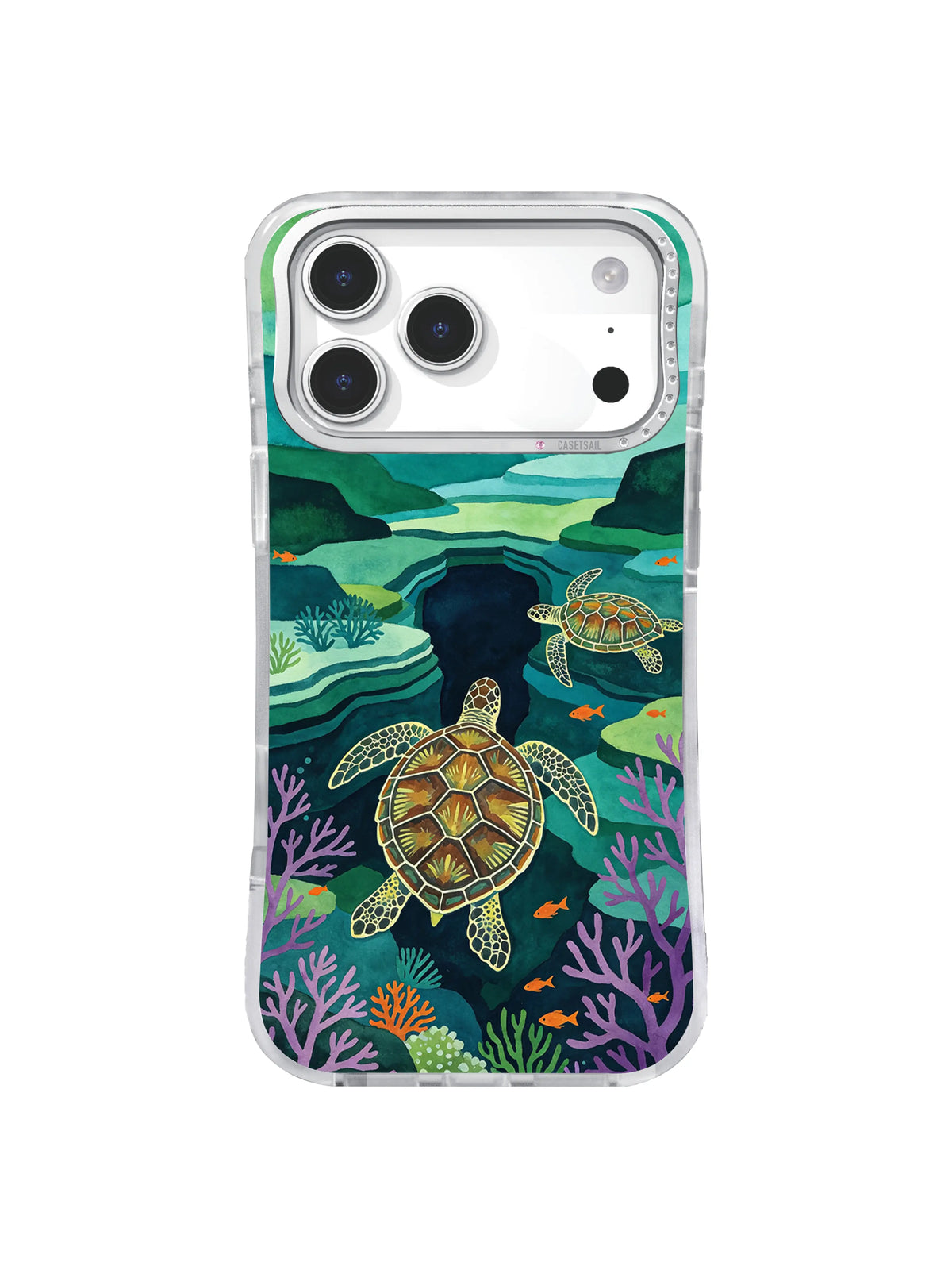 Jade Channel Crossing sea turtle iPhone case