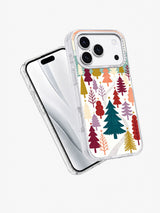 Angled view of The Twenty-Two Star Dawn artwork on a clear iPhone 17 Pro case