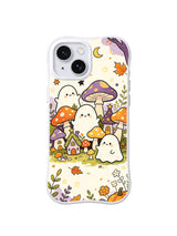 Twilight Mushroom Village pattern iPhone 14 case