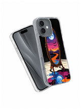 Two Moons in the Mirror iPhone 17 Case angled view