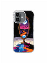 Ember Road Twin Moon artwork on Two Moons in the Mirror iPhone 17 Case