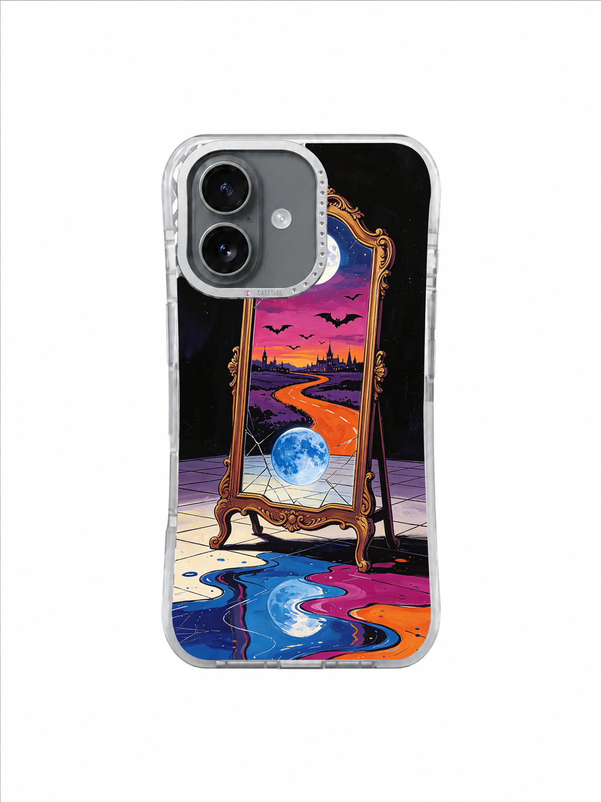 Twilight Choiceway Mirror artwork on Two Moons in the Mirror iPhone 17 Case