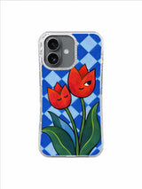Cobalt Rain Notes pattern on an iPhone 17 case by Marnie Bellwick