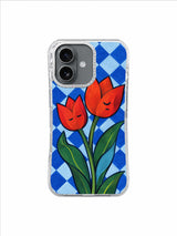Twin Bloom Restart pattern on an iPhone 17 case by Marnie Bellwick