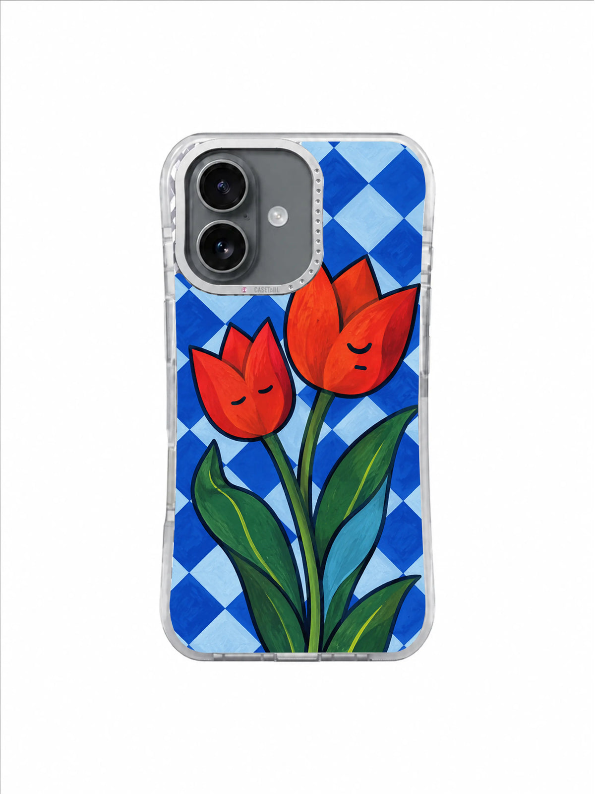 Twin Bloom Restart pattern on an iPhone 17 case by Marnie Bellwick