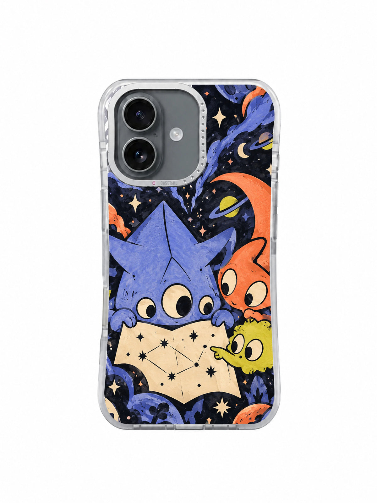 Front view of The Unfinished Constellation Club iPhone 17 case by Tessa Brindle