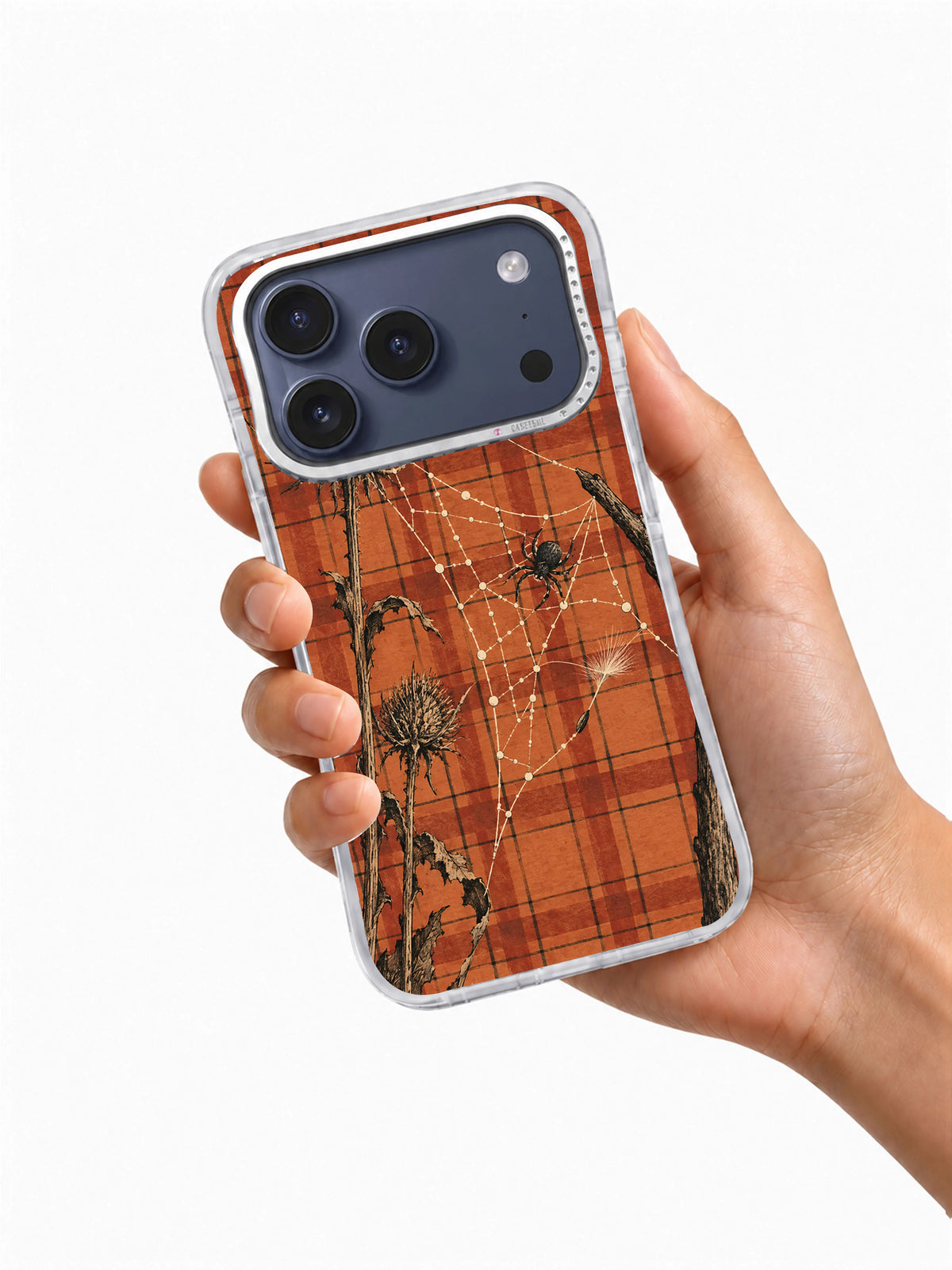An Unfinished Constellation iPhone 17 Pro case held in hand