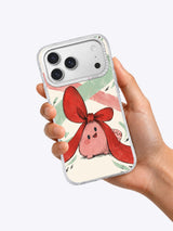 The Unruly Bow Club iPhone 17 Pro Max Case shown in hand