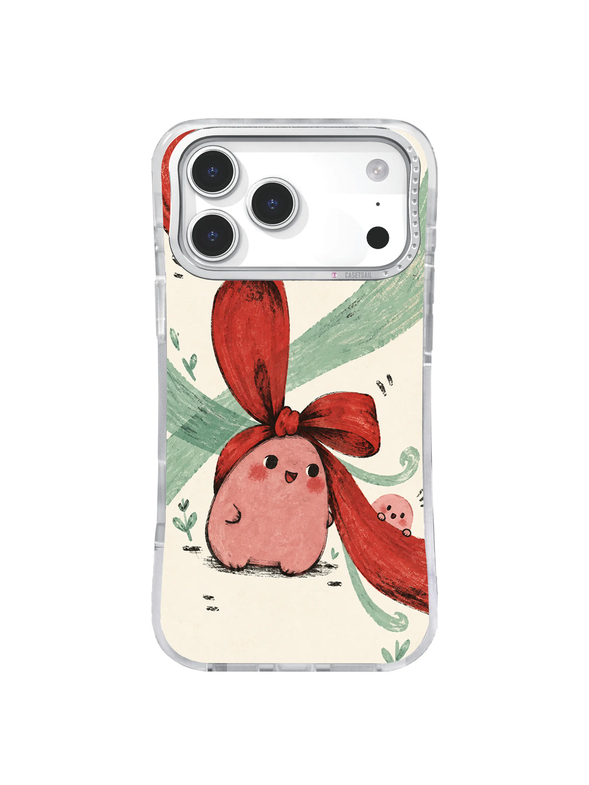 Peeking Friend artwork swatch for The Unruly Bow Club iPhone 17 Pro Max Case