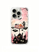 Pink gothic bat tea party iPhone 13 Pro case product view 1