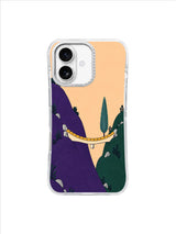 Cypress Gap Bridge artwork on an iPhone 17 case by Mila Vardon