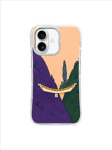 Twin Hill Crossing artwork on an iPhone 17 case by Mila Vardon