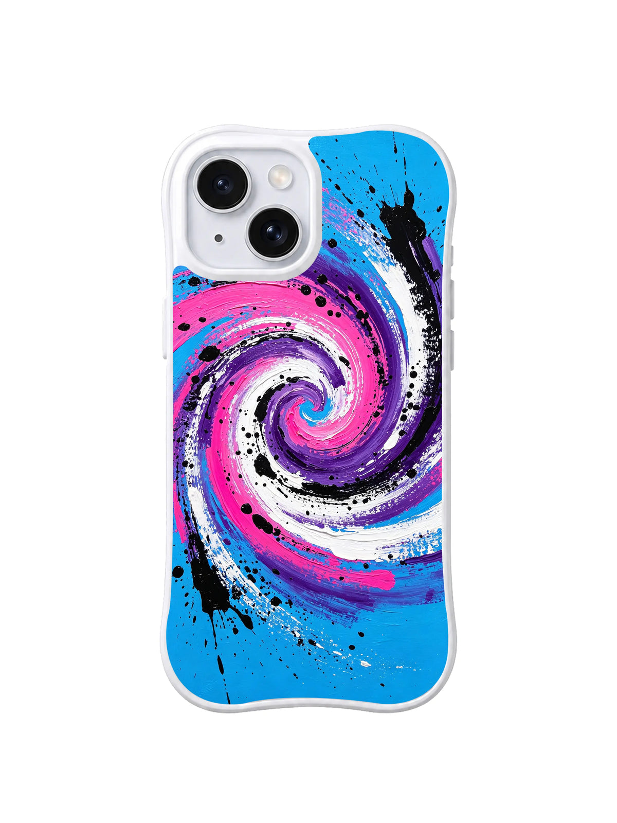 Cyclone Momentum Spiral paint splatter iPhone 15 Plus case