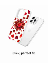 Velour Daydream Hearts leopard flower iPhone 16 Pro case view 4