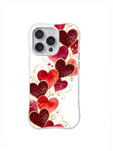 Velour Vine Hearts pattern iPhone 16 Pro case