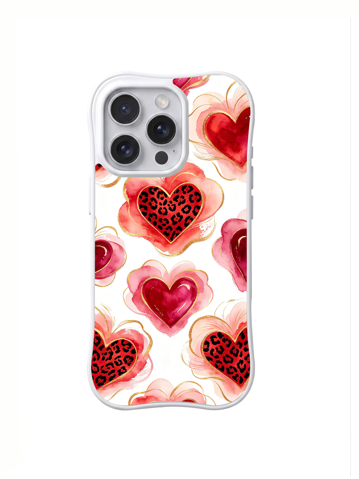 Blushing Heart Blooms pattern iPhone 16 Pro case