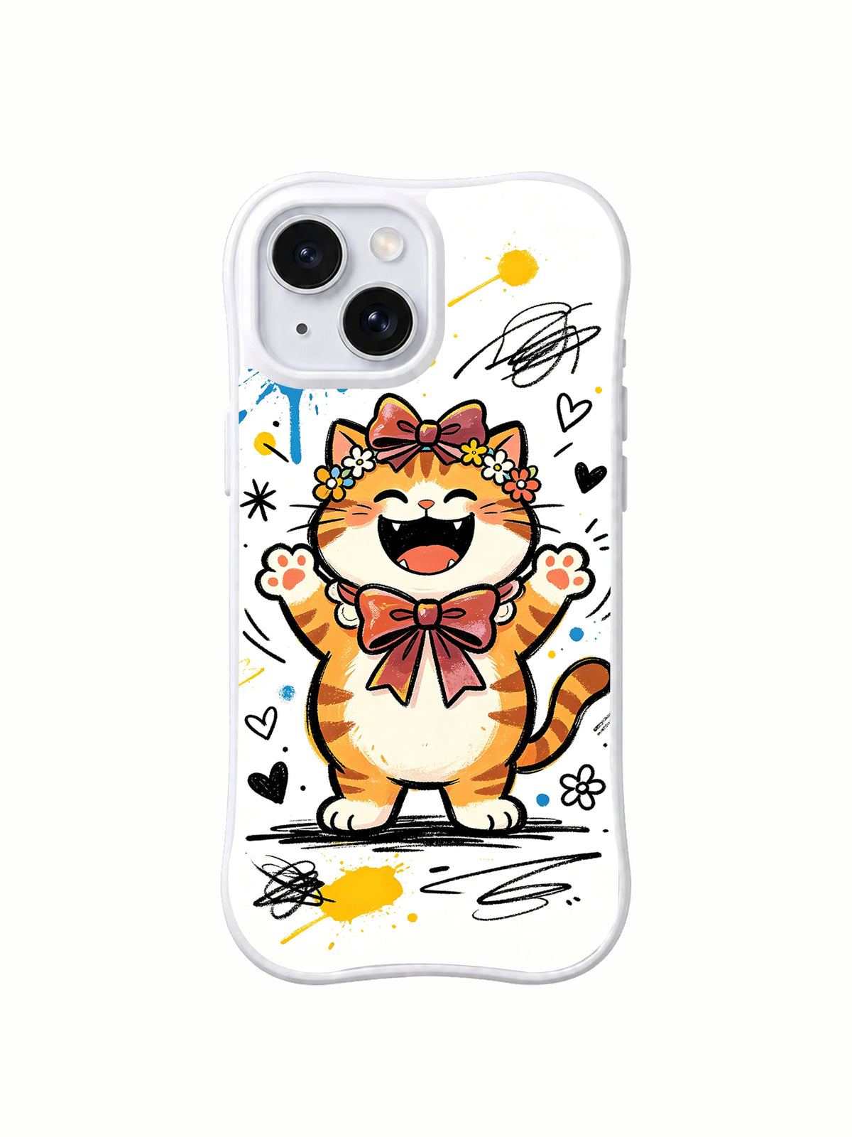 Product or handheld view of the Velvet Bow Kitten case