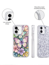 Velvet Butterfly Garden iPhone 17 case detail