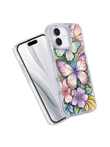 Velvet Butterfly Garden iPhone 17 case front and back
