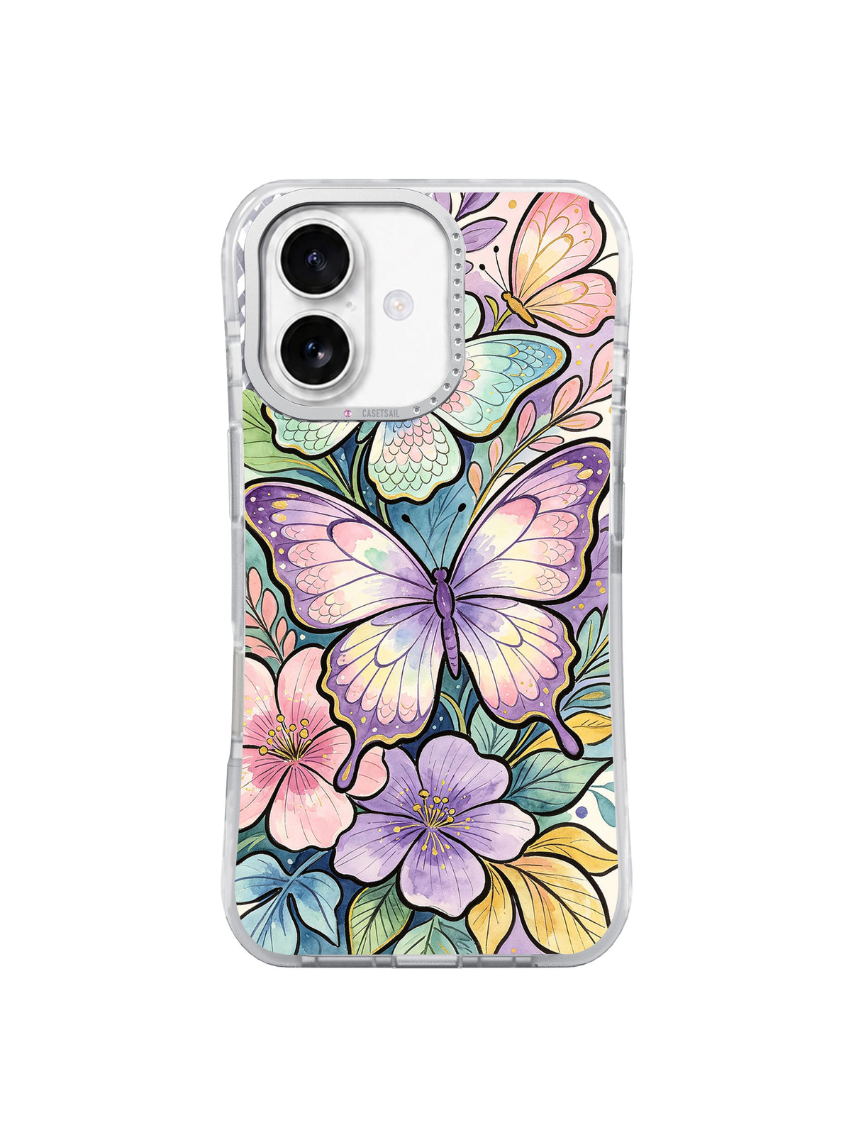 Velvet Butterfly Garden iPhone 17 case hero view