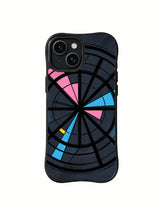 Velvet Geometry Night dark geometric iPhone 15 case 1