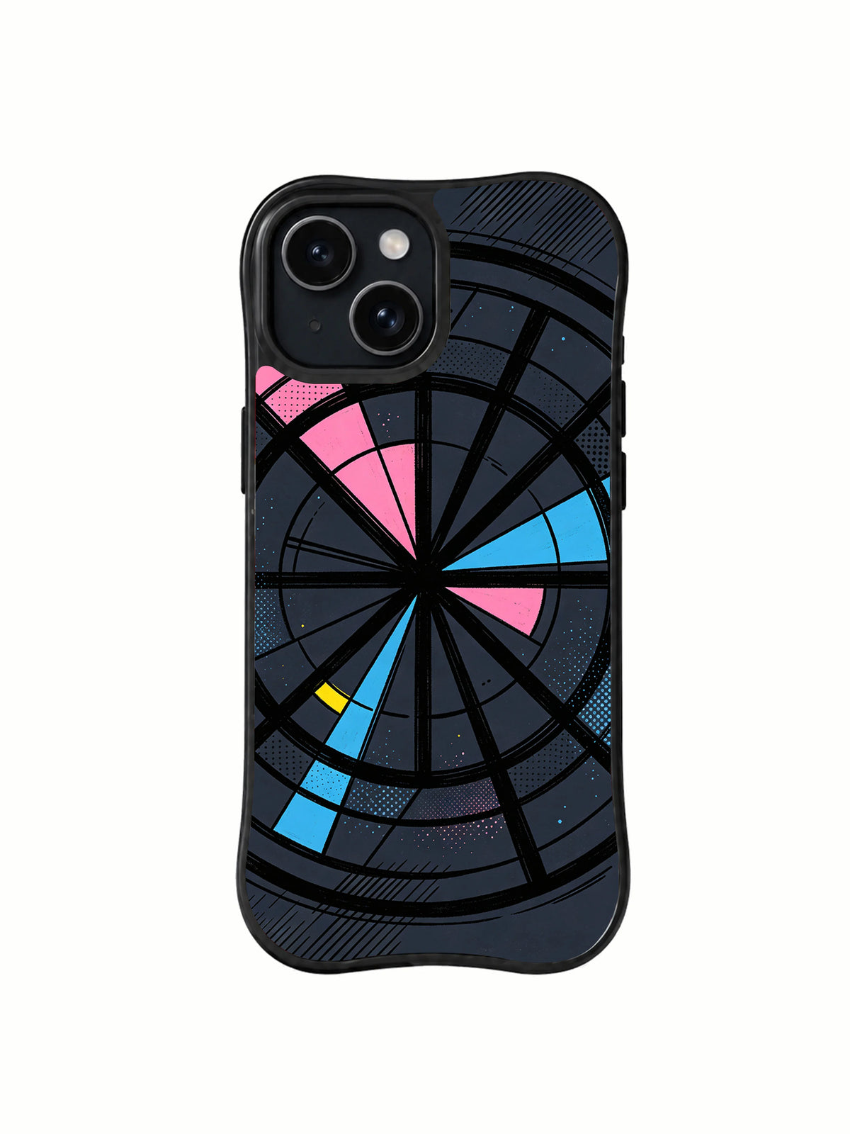 Velvet Geometry Night dark geometric iPhone 15 case 1
