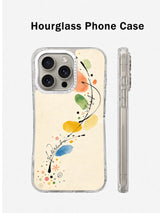 Pastel abstract floral iPhone 16 Pro case front and side view