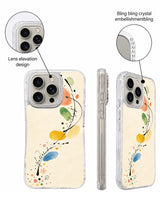 Crystal camera frame abstract floral iPhone 16 Pro case detail