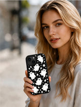 Person holding Vesper Wraith Velvet Night Companions iPhone 15 Plus case