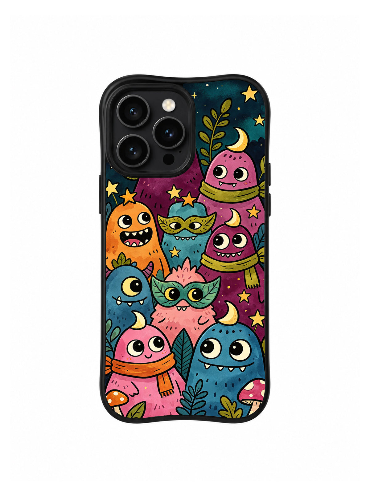 Product or handheld view of the Velvet Night Critters case