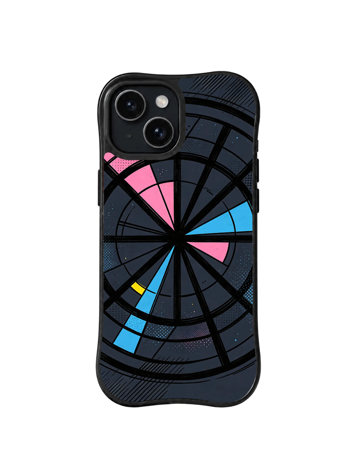 Velvet Radial Window pattern iPhone 15 case