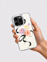 Velvet Ribbon Flowers phone case held in hand