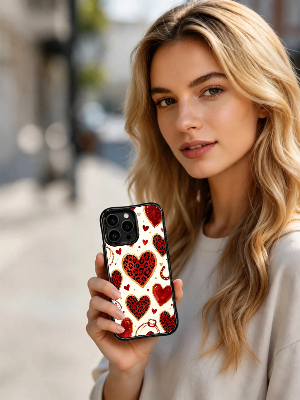 Velvet Rodeo Love Batı temalı leopar kalp desenli iPhone kılıfı galeri görünümü 6
