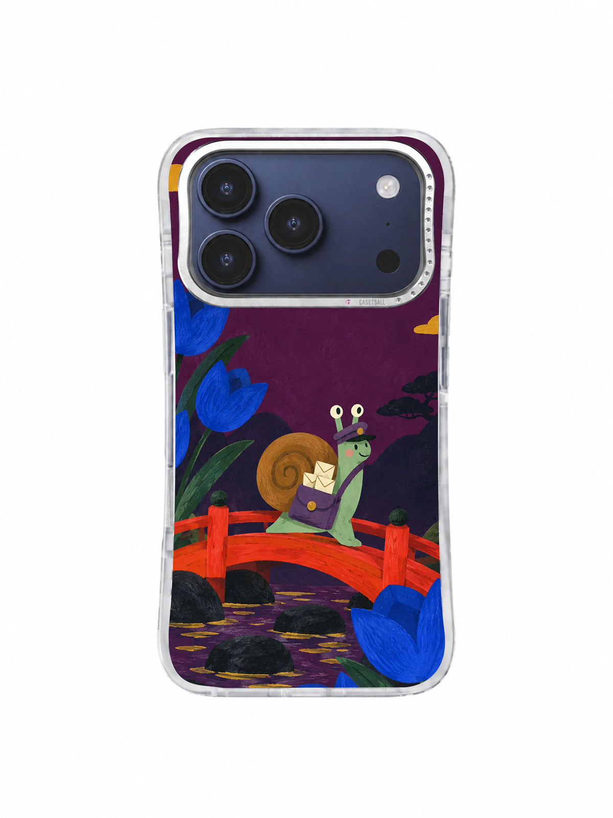 Letters Over Vermilion Bridge transparent iPhone case front view