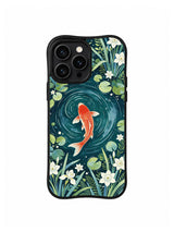 Vermilion koi iris iPhone 15 Pro Max case by Elowen Fern