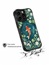 Vermilion koi pond iPhone case angled view
